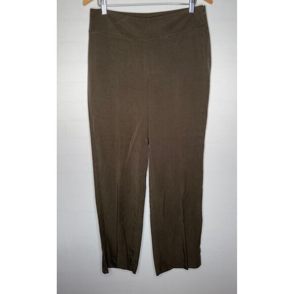 Eileen Fisher Tencel‎ Relaxed Dress Pants Side Zip Olive Green Size Small - Picture 1 of 7